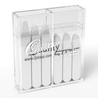 60 Pack Plastic Shirt Collar Stays With Storage Holder Assorted Sizes