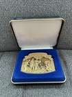 Vintage John Deere 150th Anniversary Bronze Medallion Plaque Box Midwest History