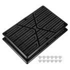 2-pack Car Floor Mat Heel Pad  Universal Anti-skid Rubber Heel Scuff Plate 