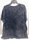 Ac dc Black Gray Acid Washed Short Sleeve Tshirt With Rhinestone Logo Sizs Xxl