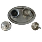 Web Pewter   Singapore Mixed Serving Set Vintage Collectable Scrap Decor Craft