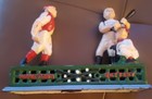 Vintage Cast Iron Mechanical Bank Baseball Hometown Battery Pitcher Batter 
