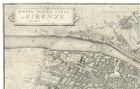 Antique Map  pianta Della Citta Di Firenze   italy  Ruggieri  1850