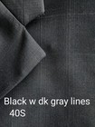 Mens Youth Hunt Coat Size 40s  see Meas   Rj Classics Black W Gray Lines Euc