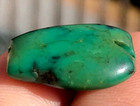 Rare Antique Very Old Tibetan Turquoise Bead - Beautiful Worn Patina 