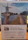 2 Vtg 1956 Bell Telephone System Overseas Service Magazine Ads  Color Sleeved