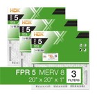 Pleated Air Filters Hvac Vent Furnace 20x20x1 Merv 8 Replacement Filter 3 Pack