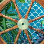 36 Inch Antique Teak Brass Nautical Pirate Ship s Big Steering Wheel Wooden Gift