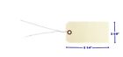 100 Pcs- 5 1 4  X 2 5 8  Size 6 Manila Inventory Pre-wired Price Tags With Wire