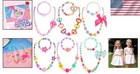 Colorful Kids Jewelry Set  6 Beaded Necklaces   Bracelets For Girls  Gifts