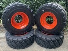 4-heavyduty Foam Filled 12-16 5 Sks-7  Skid Steer Tires rims For Bobcat 9 hub