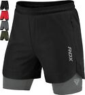 Rdx Running Shorts  2 In 1 Athletic Breathable Short 2 Zipper   2 Phone Pockets