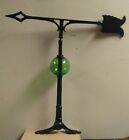 Lightning Rod decorative Spire 24   Arrow 4 5  green Glass Ball adjustable Mount