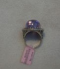 Ring With Swiss Marcasites Simulated Gems  925 Sterling Silver Size 7 New  510