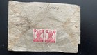 Rare  Nepal   india Mixed Franking Cover   India Kgv 1 Anna Pair   Nepal