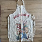 Very Rare Vintage 1930-40s What   s Cookin Novelty Apron Humor Gag Caricature