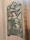 Vintage Vietnam Solid Brass Tiger Wall Hanging Plaque Cast Metal Jungle Decor