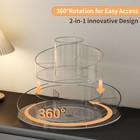 Molutsody 360   Rotating Makeup Organizer - Cosmetic Skincare Organizers Clear
