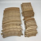 Vintage Brio   Thomas Wooden Track And Buildings Lot Of 77 Pieces Bonus Train