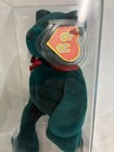 Ty Beanie Baby    authenticated N f  Teddy Jade Mq 2-1 Mint Condition