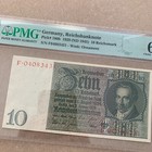 Reichsbanknote Germany Banknote Ww2 Era Note Pmg 64 German Currency Paper Money