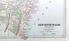 Eastern New South Wales - Original 1887 Map By Phillips   Hunt  Antique