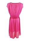 Michael Michael Kors Women s High-low Hem Mini Dress  xl  Cerise 