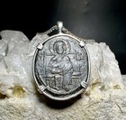 Genuine    jesus Christ King Of Kings    Coin In Sterling Silver Pendant