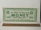 Roadway Trucking Company Promotional Money Bill Serving California Arizona