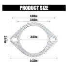 2pcs Car Exhaust Gasket  Ultra Seal 2-bolt 3-inch Exhaust Flange Gasket 3in