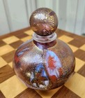 Vtg Murano Glass Millefiori Gold Leaf Art Glass Perfume Bottle   Stopper