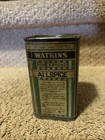 Rare Antique Jr Watkins Allspice 8 Ounce Advertising Spice Tin Can Vintage