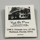 Vintage Matchbook Cover  Nicole St  Pierre  Restaurant  Maitland  Fl  Gmg