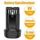 2pack 8v Max Replacement Battery Compatible With Dewalt Dcb080 Dcf680n1