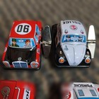 Vintage Japanese Tin Toy Wind Up Mechanical Action 4 Piece Set Retro