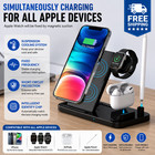 4 In 1 Fast Wireless Charging Station Stand For Iphone Airpods Apple Watch Dock