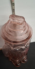 Mr  Peanut Pink Depression Glass Canister Lg Jar   Lid