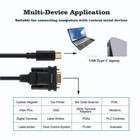 Usb Type C To Rs232 Db9 Serial Port Adapter Cable Ftdi Chipset Supports Windo   