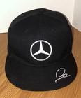 Mercedes Benz Amg Petronas F1 Team Lewis Hamilton Hat Cap Black Racing Logo Euc