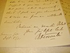 1841 Letter Written By Benjamin Disraeli British Politician To Sir Robert Peel
