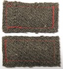 Ww2 Japanese Army Enlisted Rank Pair - 3 Star Embroidered Rank Sewn W  Wool Base