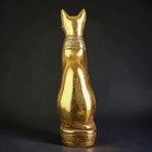 Rare Ancient Egyptian Antique Egyptian Goddess Bastet Cat For Gold Leaf Egypt Bc