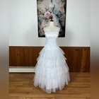 Gorgeous Vintage Y2k Demetrios Organza Tier Wedding Gown 