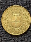 1882 Gold Italy 20 Lire King Umberto  - Beautiful Italian Coin 
