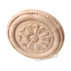 Wood Carving Circular Appliques Furniture Cabinet Unpainted Wooden Decor Decal