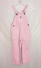 Lakin Mckey Toddler Girls Bib Overalls Size 4 Carpenter Coveralls Striped Denim