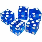 19mm A Grade Serialized Set Of Casino Dice-blue Craps Yahtzee Five Dice