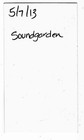 Soundgarden 5 7 13  the Room At The Tabernacle  Atlanta Admit One Ticket pass