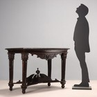 Antique Walnut Table With Leaf Carvings Ebonized Scagliola Top 17th Century