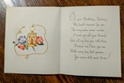 Vintage  happy Birthday To My Husband  1950s Greeting Card Wenv Puffy Unused 